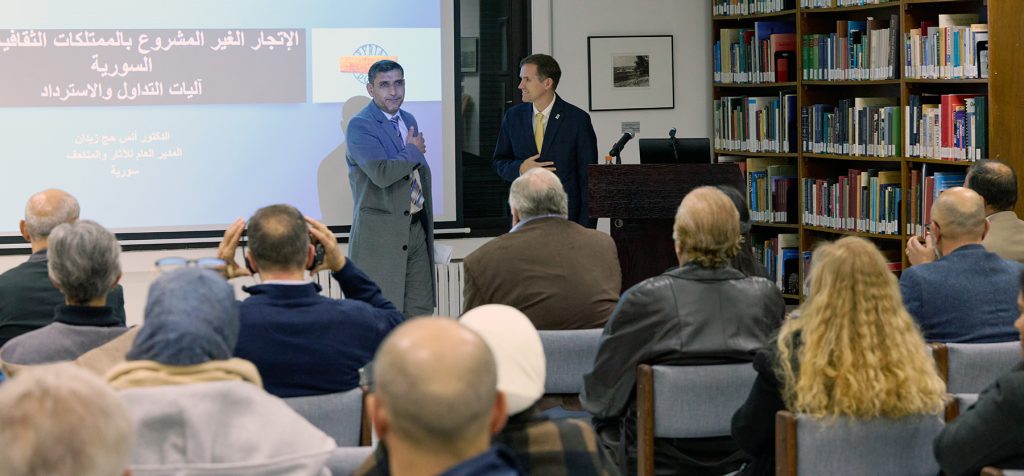 Inaugural Prof. Thomas W. Davis Annual Lecture by Prof. Dr. Anas Haj Zeidan (director general, DGAM, Syria). Pearce Paul Creasman, Prof. Anas Hj Ziedan. 14 December 2025, at ACOR.